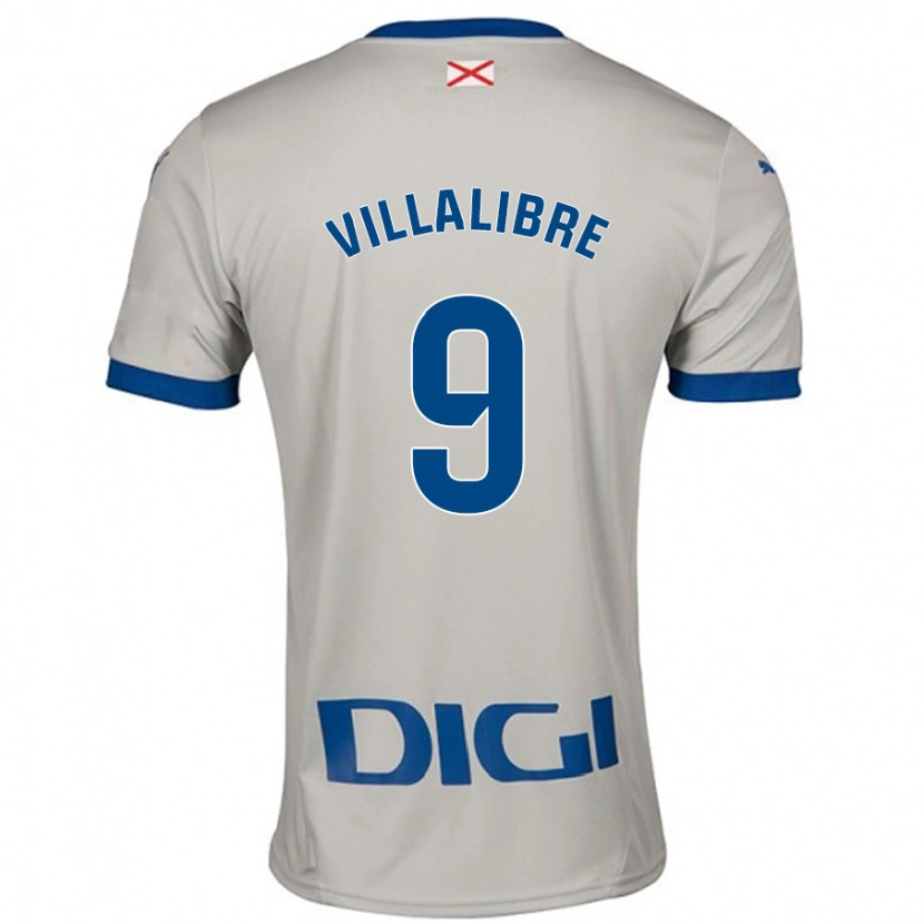 Danxen Damen Asier Villalibre #9 Hellgrau Auswärtstrikot Trikot 2024/25 T-Shirt