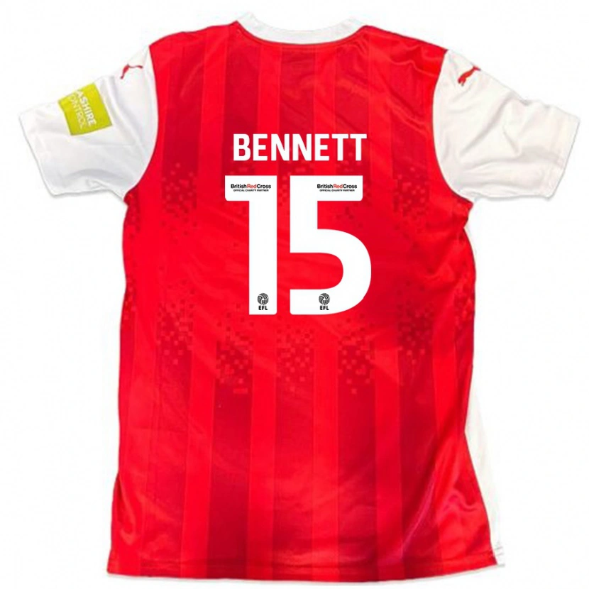 Danxen Kinder Rhys Bennett #15 Rot Weiß Heimtrikot Trikot 2024/25 T-Shirt