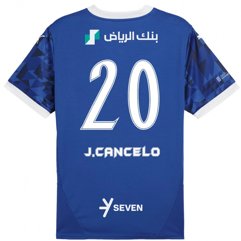 Danxen Kinder João Cancelo #20 Dunkelblau Weiß Heimtrikot Trikot 2024/25 T-Shirt