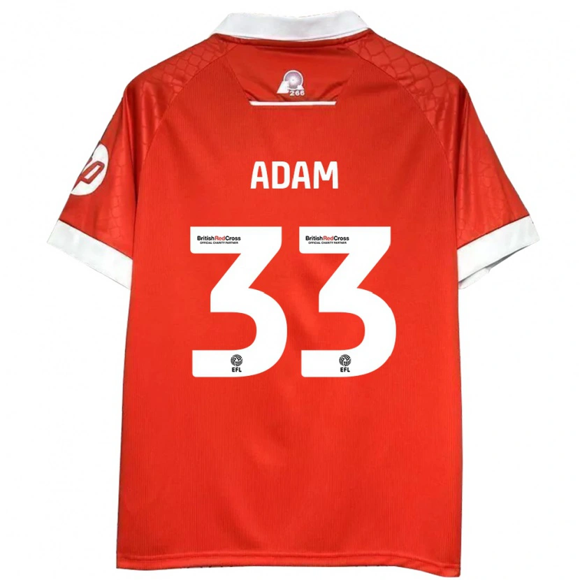 Danxen Kinder Josh Adam #33 Rot Weiß Heimtrikot Trikot 2024/25 T-Shirt