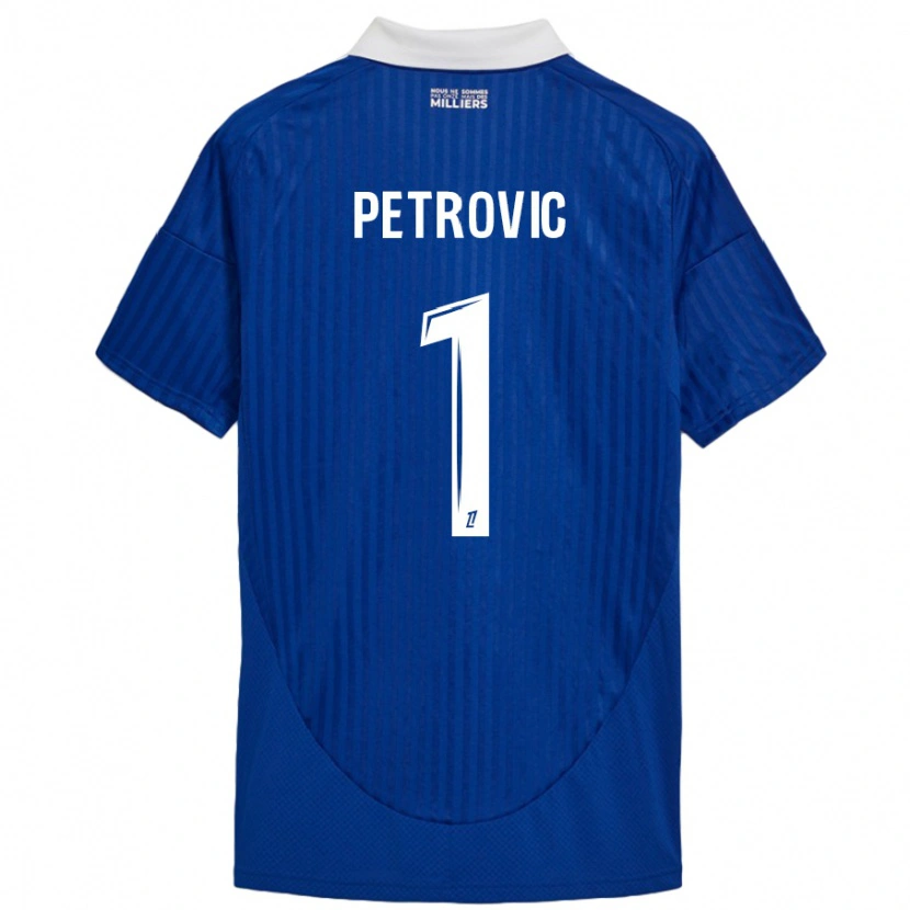 Danxen Kinder Djordje Petrovic #1 Blau Weiß Heimtrikot Trikot 2024/25 T-Shirt