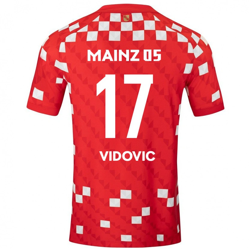 Danxen Kinder Gabriel Vidovic #17 Weiß Rot Heimtrikot Trikot 2024/25 T-Shirt