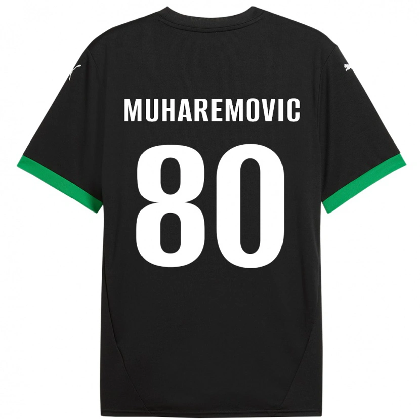 Danxen Kinder Tarik Muharemovic #80 Schwarz Dunkelgrün Heimtrikot Trikot 2024/25 T-Shirt