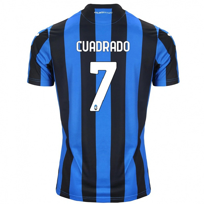 Danxen Kinder Juan Cuadrado #7 Blau Schwarz Heimtrikot Trikot 2024/25 T-Shirt