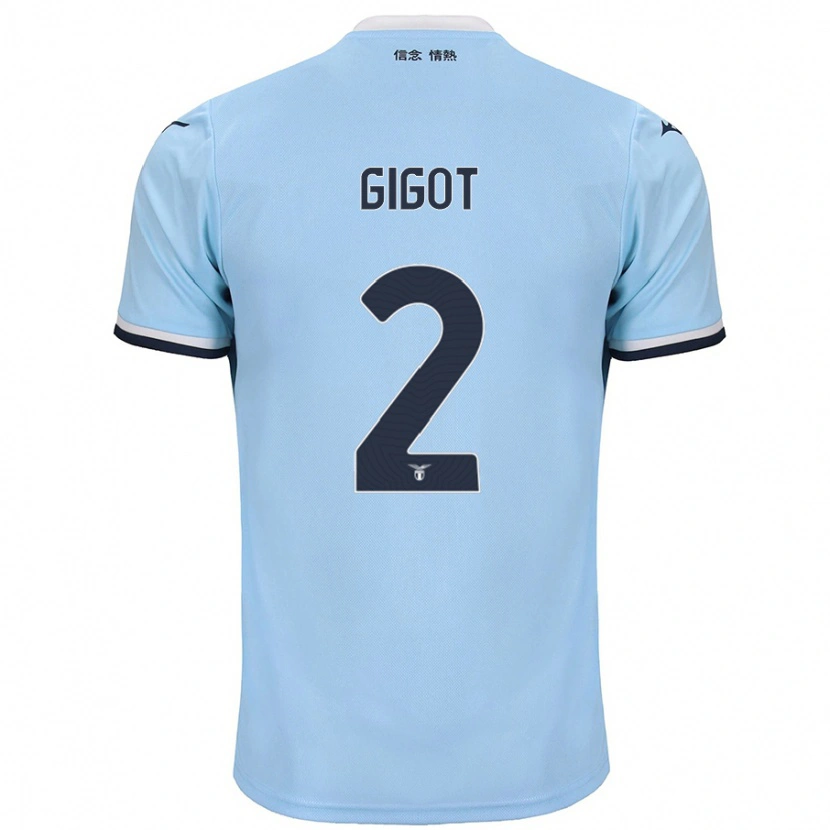 Danxen Kinder Samuel Gigot #2 Blau Heimtrikot Trikot 2024/25 T-Shirt