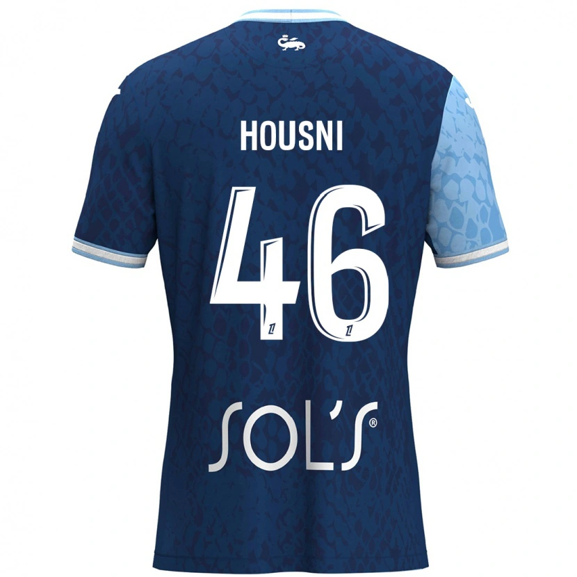 Danxen Kinder Ilyes Housni #46 Himmelblau Dunkelblau Heimtrikot Trikot 2024/25 T-Shirt