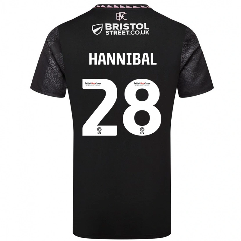 Danxen Kinder Hannibal #28 Schwarz Auswärtstrikot Trikot 2024/25 T-Shirt