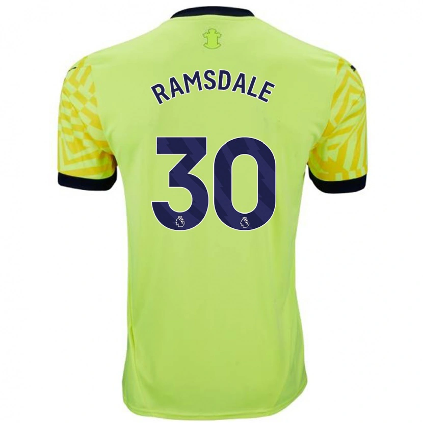 Danxen Kinder Aaron Ramsdale #30 Gelb Auswärtstrikot Trikot 2024/25 T-Shirt