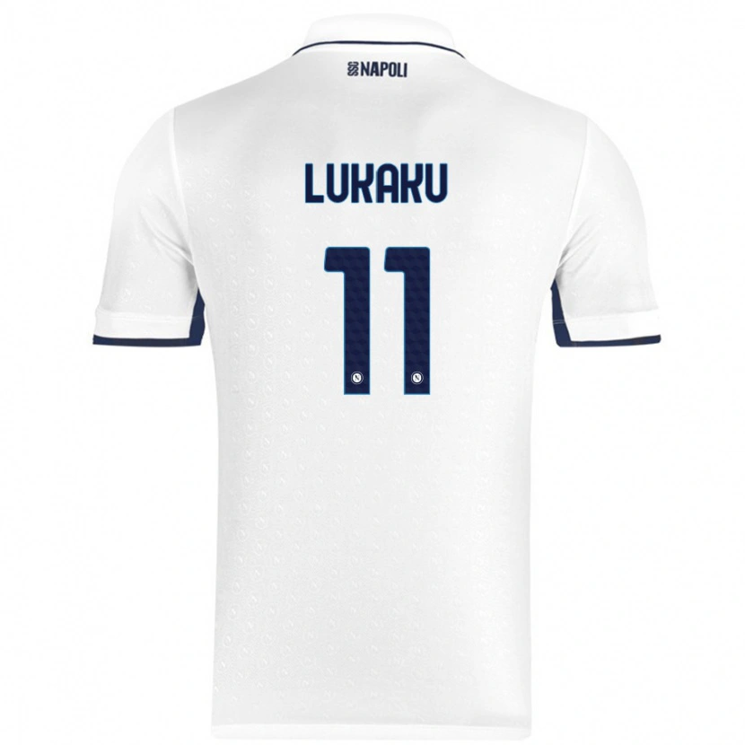 Danxen Kinder Romelu Lukaku #11 Weiß Königsblau Auswärtstrikot Trikot 2024/25 T-Shirt