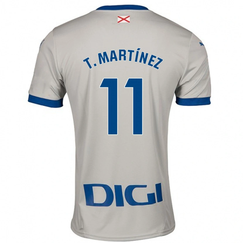 Danxen Kinder Toni Martínez #11 Hellgrau Auswärtstrikot Trikot 2024/25 T-Shirt