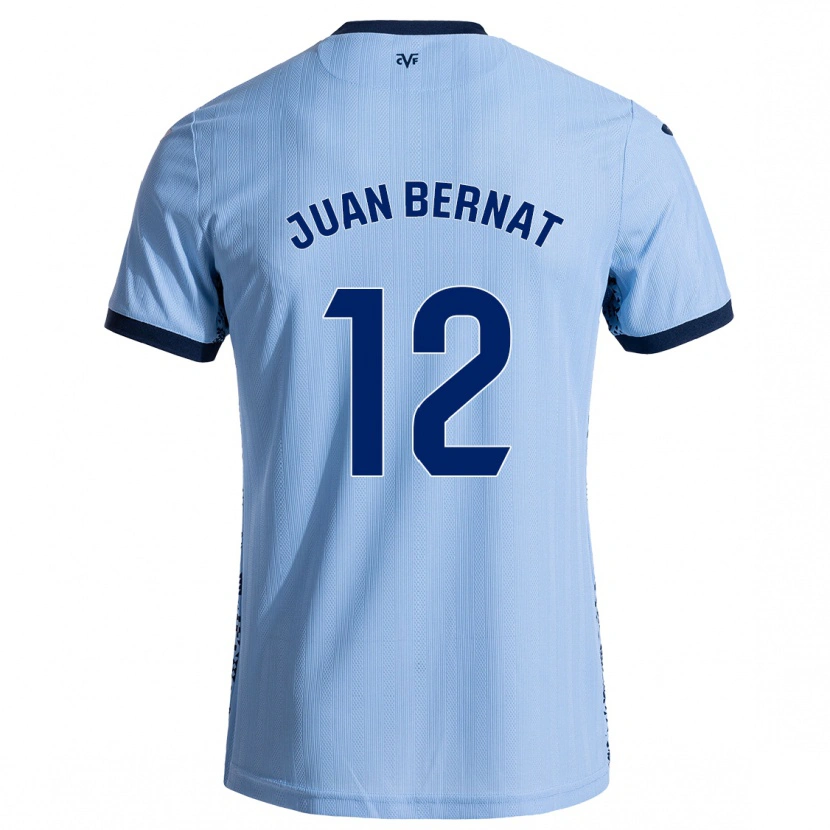 Danxen Kinder Juan Bernat #12 Himmelblau Auswärtstrikot Trikot 2024/25 T-Shirt