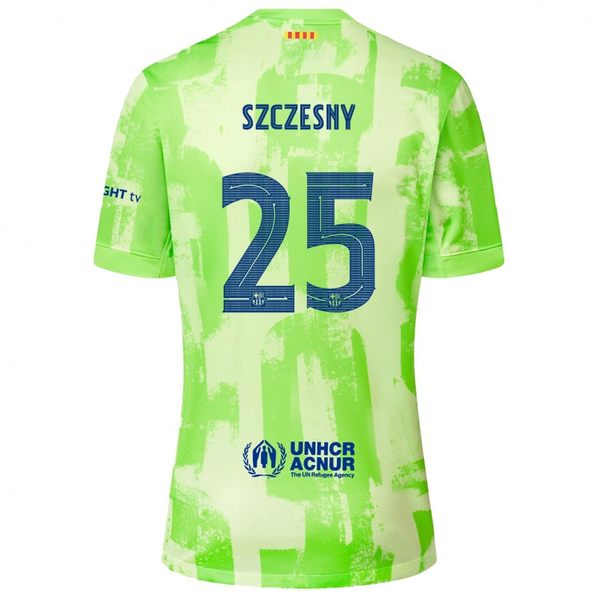 Danxen Kinder Wojciech Szczesny #25 Limettengrün Ausweichtrikot Trikot 2024/25 T-Shirt