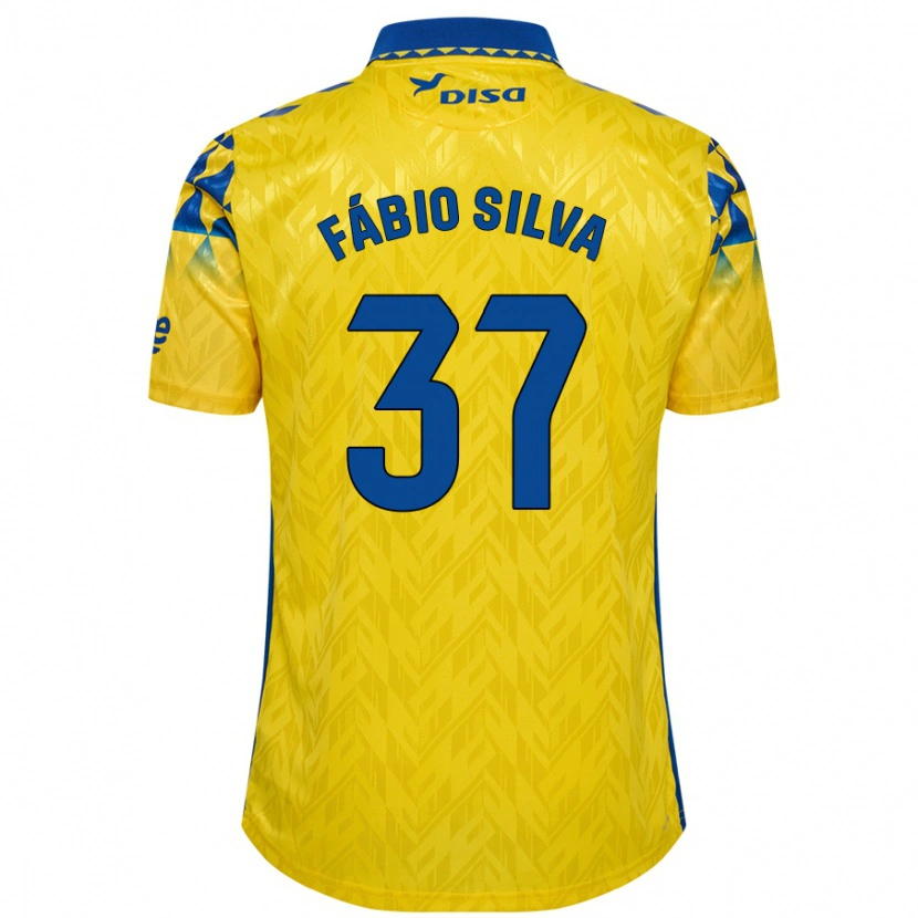 Danxen Kinder Fábio Silva #37 Gelb Blau Heimtrikot Trikot 2024/25 T-Shirt