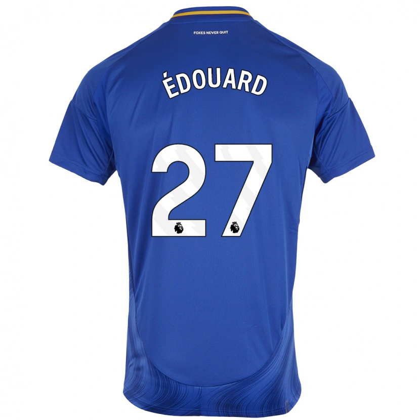 Danxen Kinder Odsonne Edouard #27 Blau Weiß Heimtrikot Trikot 2024/25 T-Shirt