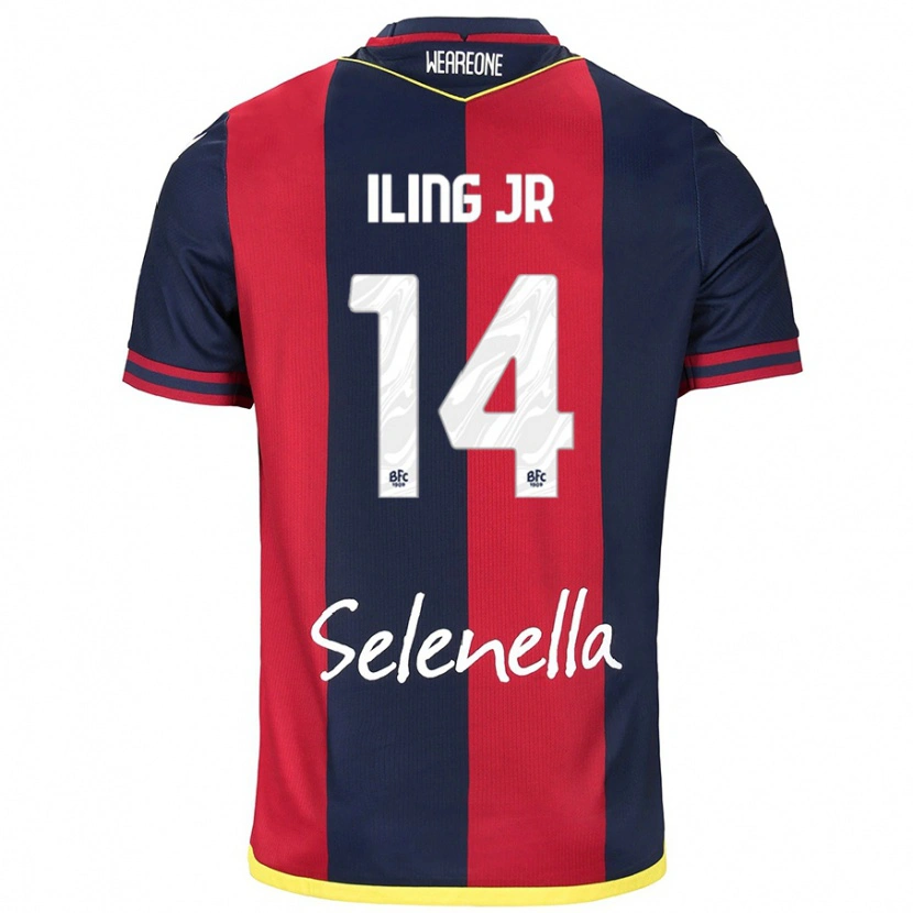 Danxen Kinder Samuel Iling-Junior #14 Rot Königsblau Heimtrikot Trikot 2024/25 T-Shirt