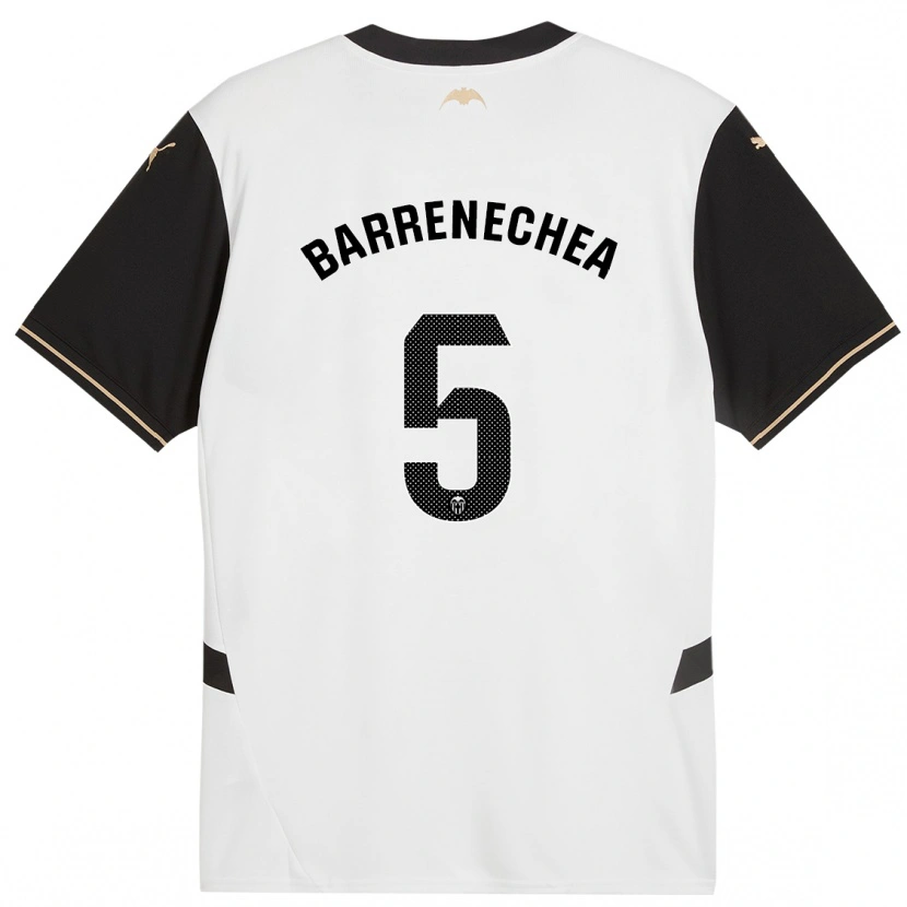 Danxen Kinder Enzo Barrenechea #5 Weiß Schwarz Heimtrikot Trikot 2024/25 T-Shirt