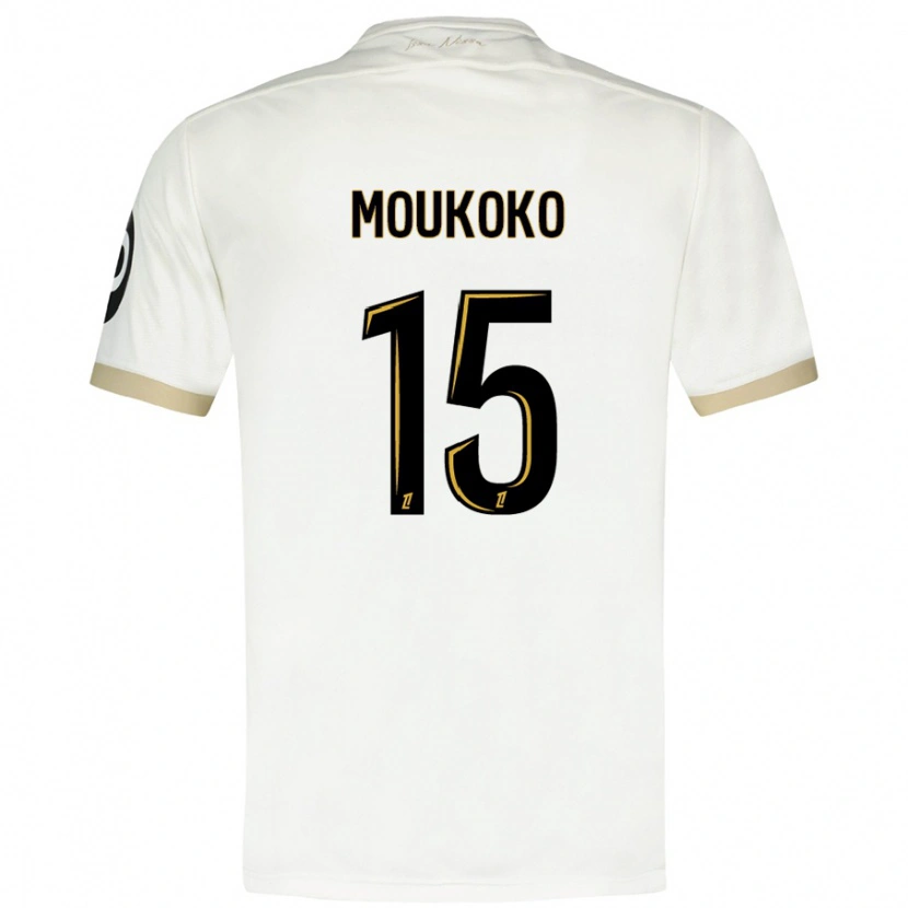 Danxen Kinder Youssoufa Moukoko #15 Weißgold Auswärtstrikot Trikot 2024/25 T-Shirt