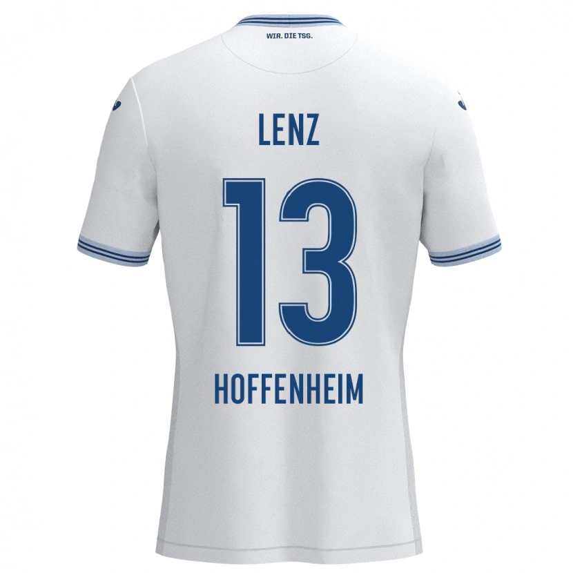 Danxen Kinder Christopher Lenz #13 Weiß Blau Auswärtstrikot Trikot 2024/25 T-Shirt