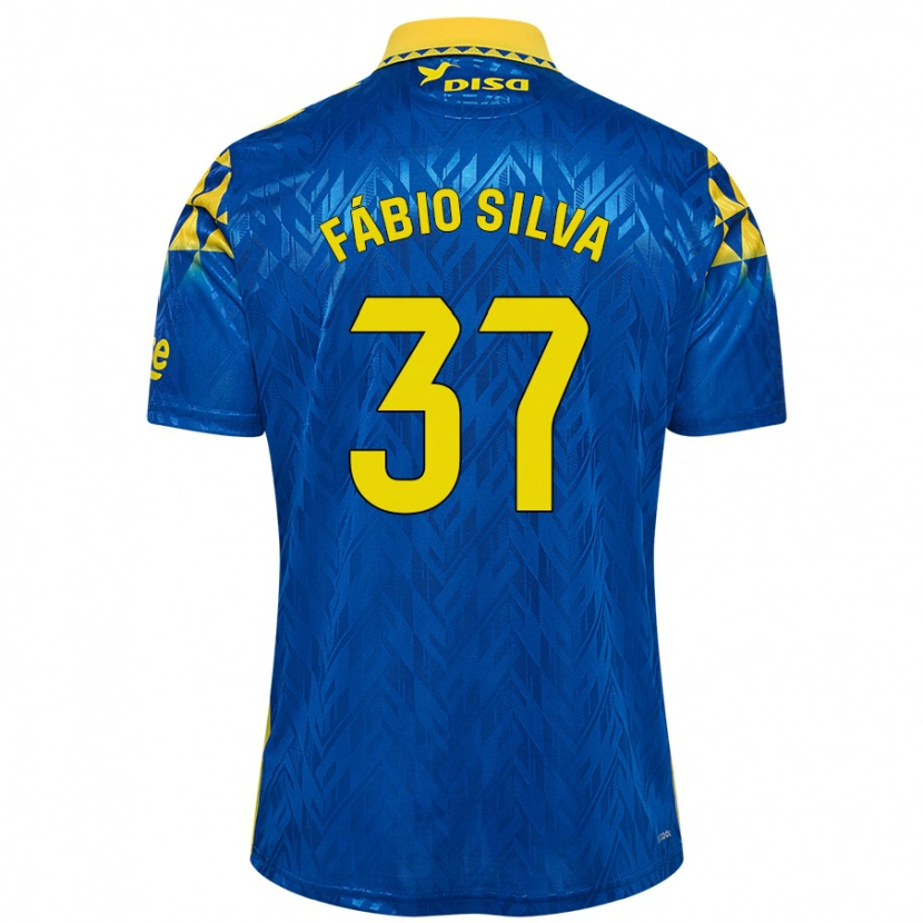 Danxen Kinder Fábio Silva #37 Blau Gelb Auswärtstrikot Trikot 2024/25 T-Shirt