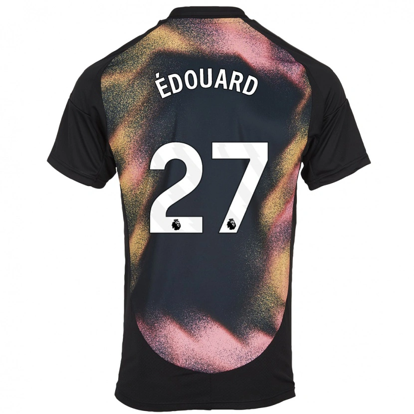 Danxen Kinder Odsonne Edouard #27 Schwarz Weiß Auswärtstrikot Trikot 2024/25 T-Shirt