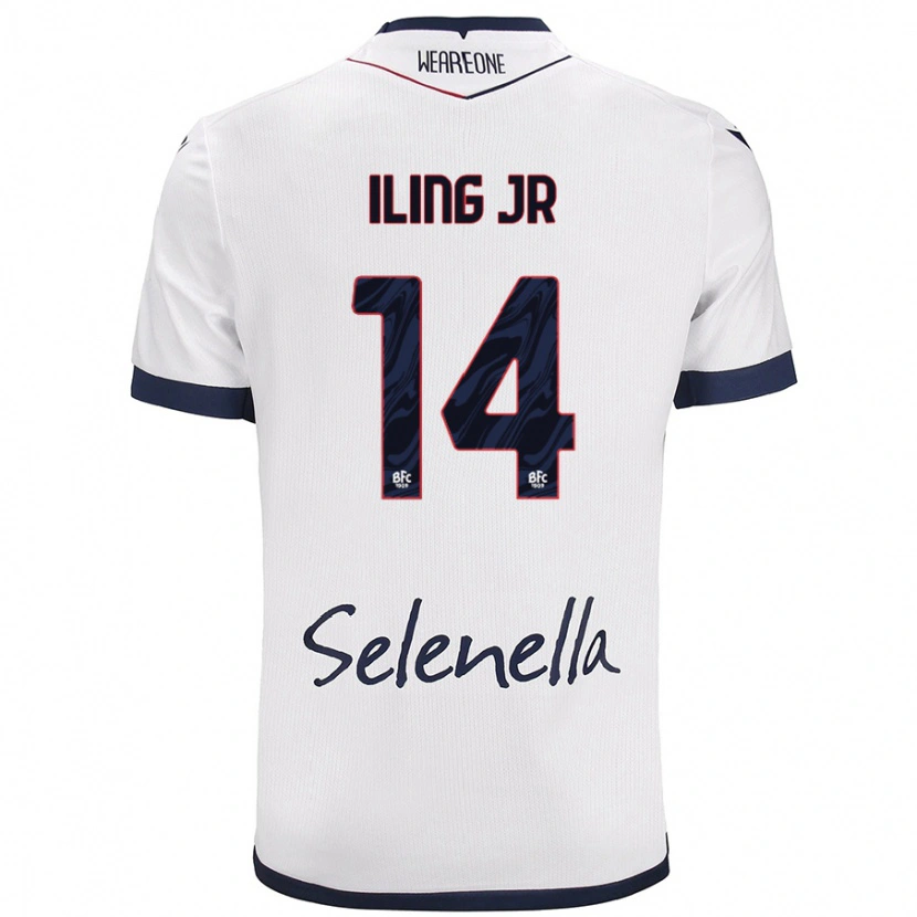 Danxen Kinder Samuel Iling-Junior #14 Weiß Königsblau Auswärtstrikot Trikot 2024/25 T-Shirt