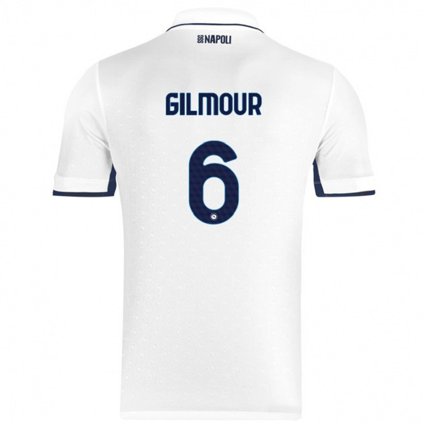 Danxen Kinder Billy Gilmour #6 Weiß Königsblau Auswärtstrikot Trikot 2024/25 T-Shirt