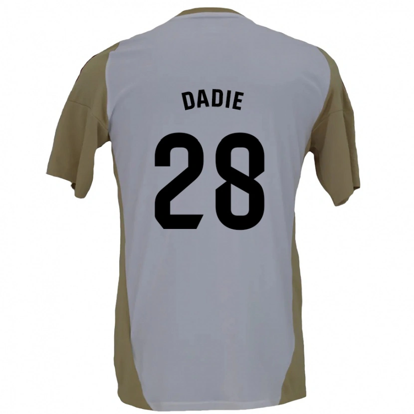 Danxen Kinder Alberto Dadie #28 Braunweiß Auswärtstrikot Trikot 2024/25 T-Shirt