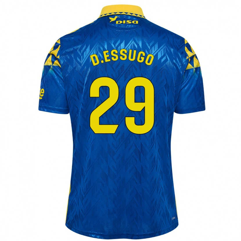 Danxen Kinder Dário Essugo #29 Blau Gelb Auswärtstrikot Trikot 2024/25 T-Shirt