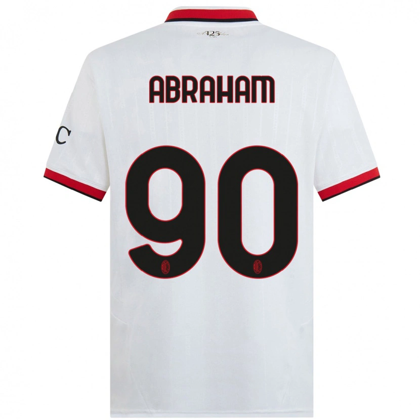 Danxen Kinder Tammy Abraham #90 Weiß Schwarz Rot Auswärtstrikot Trikot 2024/25 T-Shirt