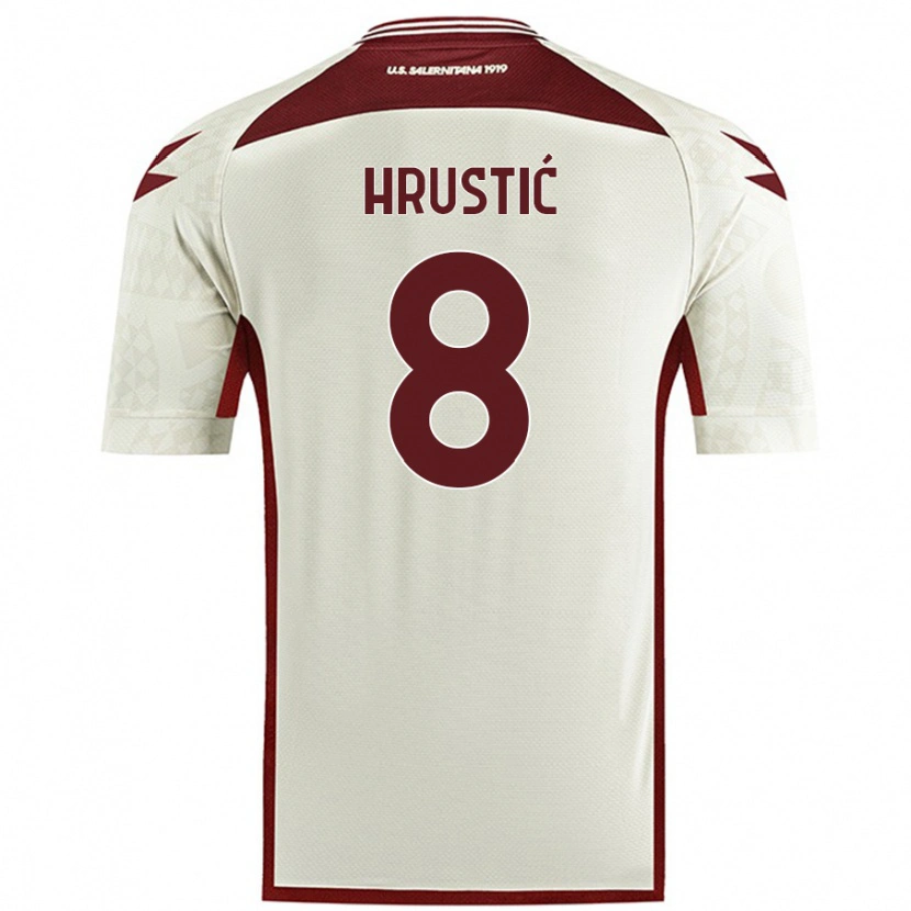 Danxen Kinder Ajdin Hrustić #8 Cremefarben Auswärtstrikot Trikot 2024/25 T-Shirt