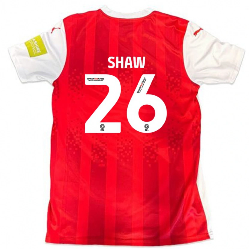 Danxen Kinder Liam Shaw #26 Rot Weiß Heimtrikot Trikot 2024/25 T-Shirt