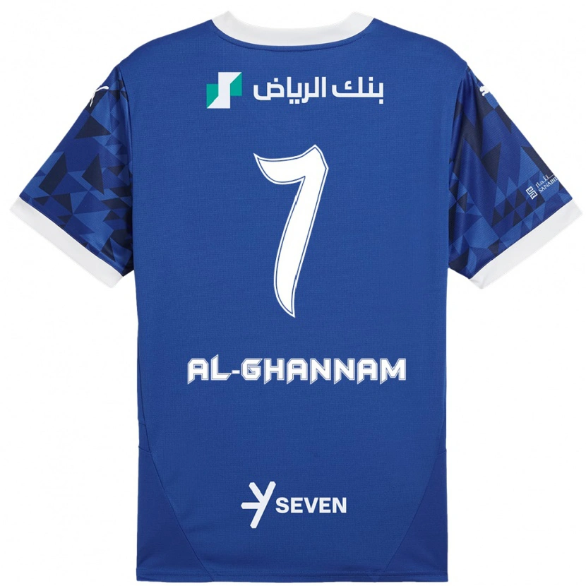 Danxen Kinder Khalid Al-Ghannam #7 Dunkelblau Weiß Heimtrikot Trikot 2024/25 T-Shirt