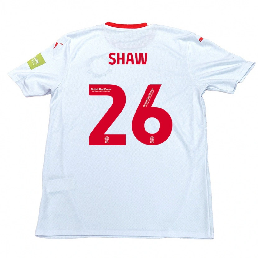 Danxen Kinder Liam Shaw #26 Weiß Auswärtstrikot Trikot 2024/25 T-Shirt