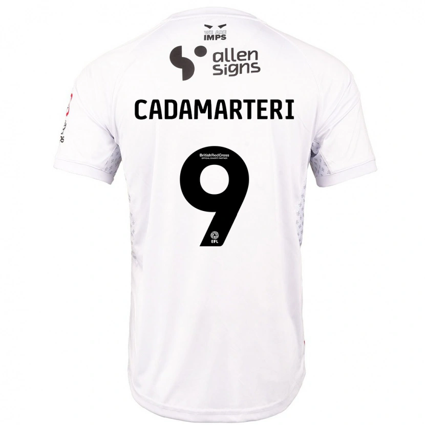 Danxen Kinder Bailey Cadamarteri #9 Rot Weiß Auswärtstrikot Trikot 2024/25 T-Shirt