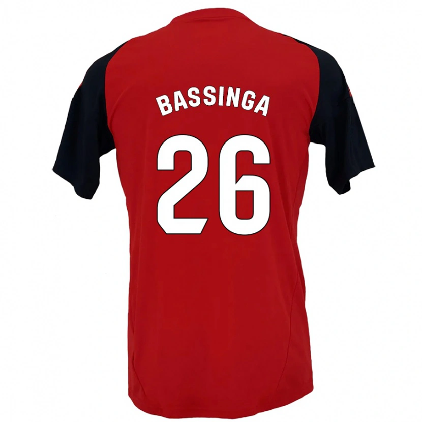 Danxen Kinder Aboubacar Bassinga #26 Rot Schwarz Heimtrikot Trikot 2024/25 T-Shirt