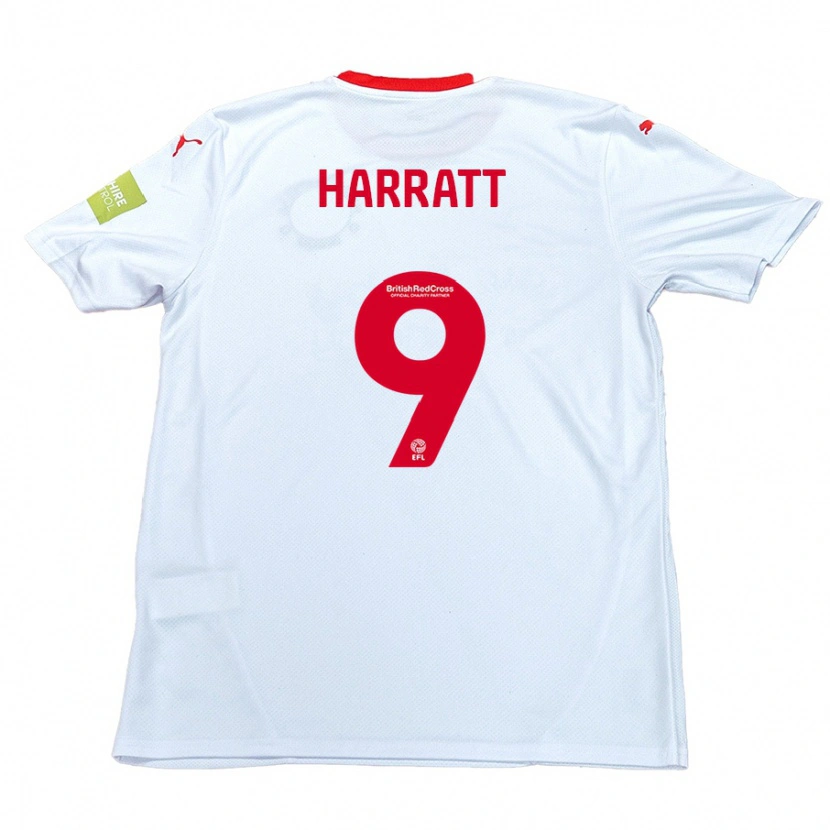 Danxen Kinder Kian Harratt #9 Weiß Auswärtstrikot Trikot 2024/25 T-Shirt