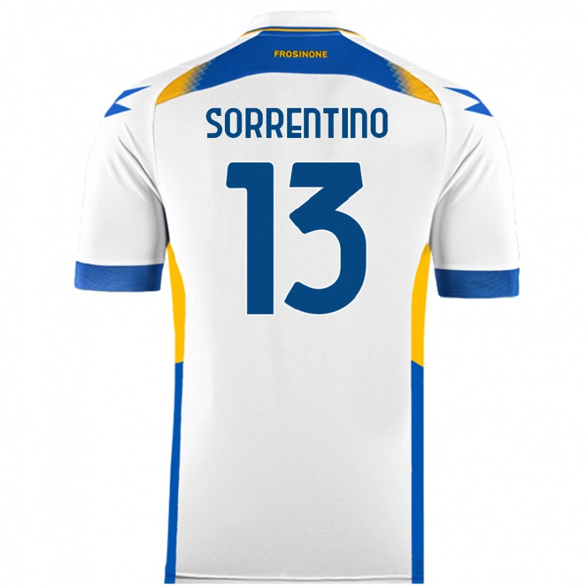 Danxen Kinder Alessandro Sorrentino #13 Weiß Auswärtstrikot Trikot 2024/25 T-Shirt