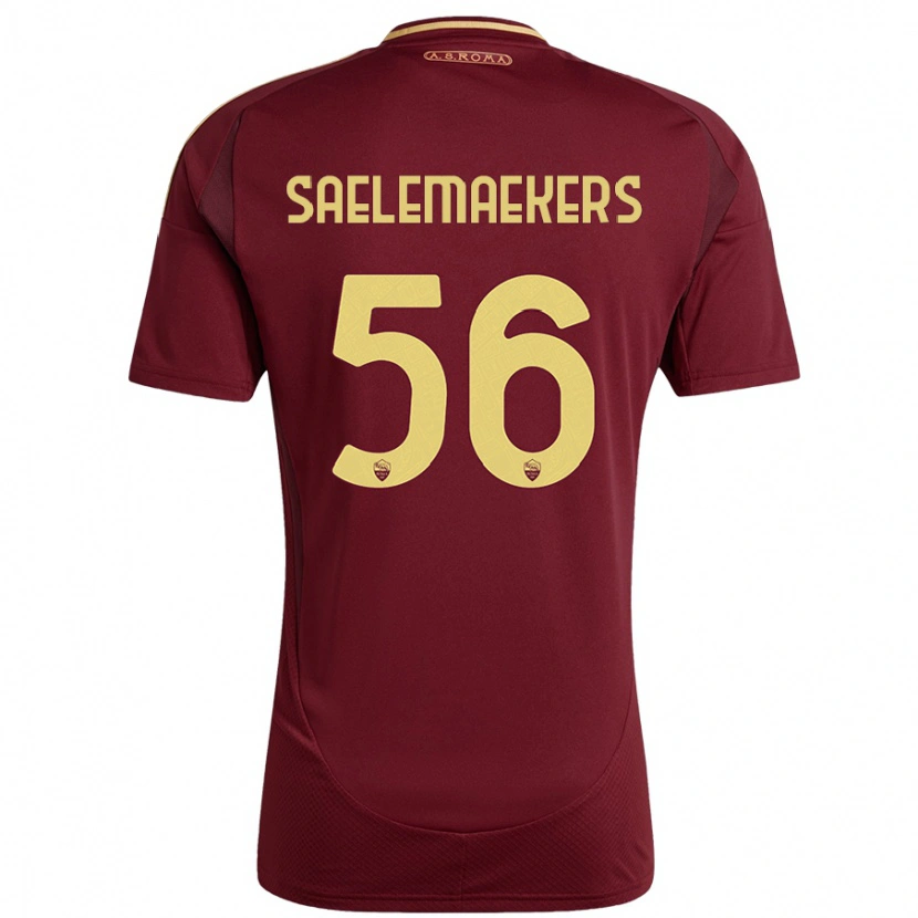 Danxen Herren Alexis Saelemaekers #56 Rot Braun Gold Heimtrikot Trikot 2024/25 T-Shirt