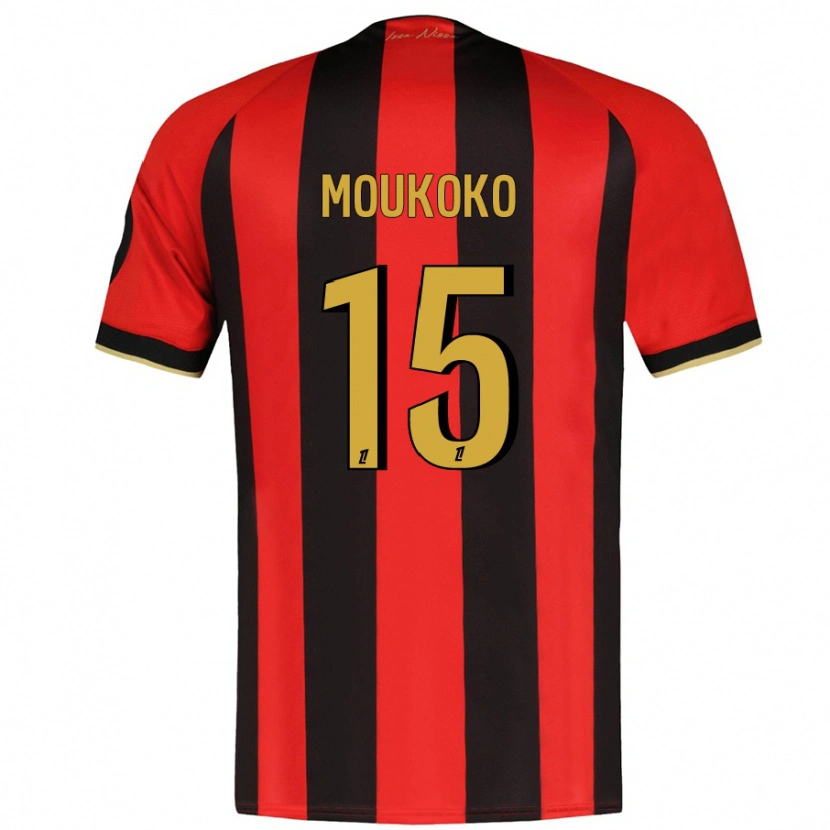 Danxen Herren Youssoufa Moukoko #15 Rot Schwarz Heimtrikot Trikot 2024/25 T-Shirt