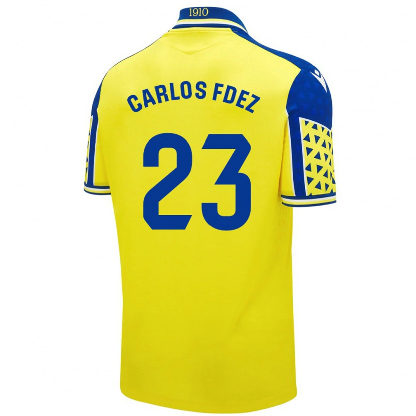 Danxen Herren Carlos Fernández #23 Gelb Blau Heimtrikot Trikot 2024/25 T-Shirt