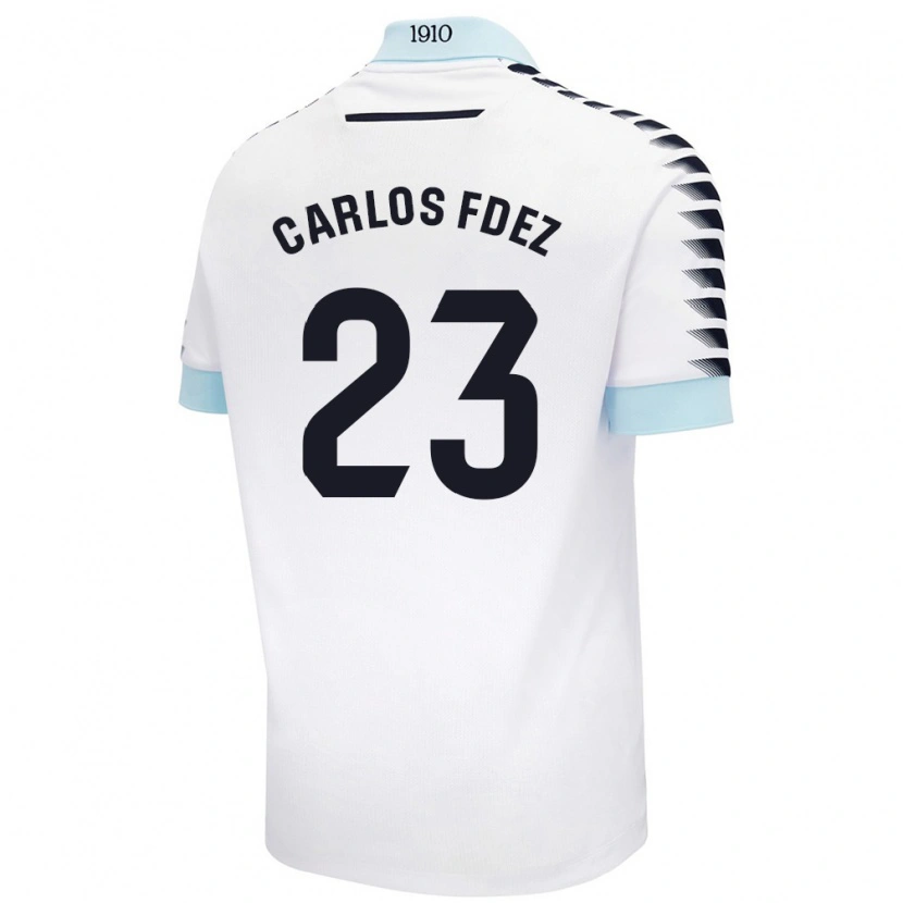 Danxen Herren Carlos Fernández #23 Weiß Blau Auswärtstrikot Trikot 2024/25 T-Shirt