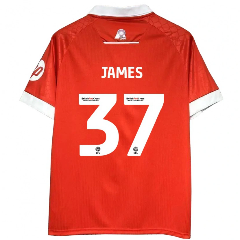 Danxen Herren Matty James #37 Rot Weiß Heimtrikot Trikot 2024/25 T-Shirt