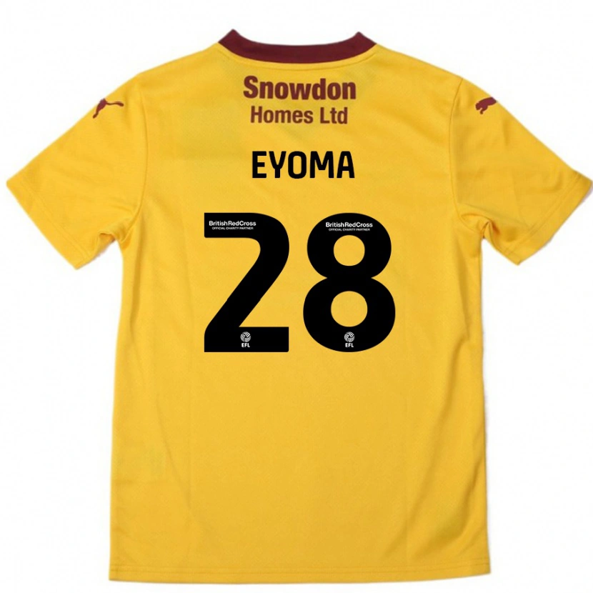 Danxen Herren Timothy Eyoma #28 Orange Burgunderrot Auswärtstrikot Trikot 2024/25 T-Shirt