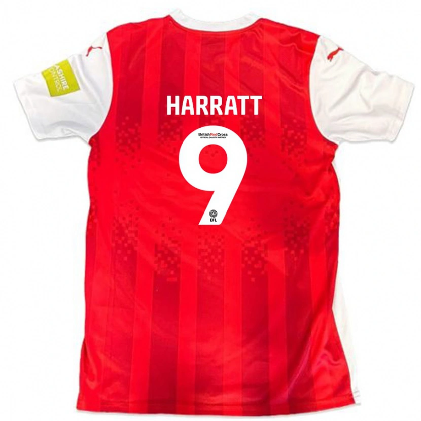 Danxen Herren Kian Harratt #9 Rot Weiß Heimtrikot Trikot 2024/25 T-Shirt